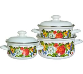 Кастрюли эмалированные, ведра, баки