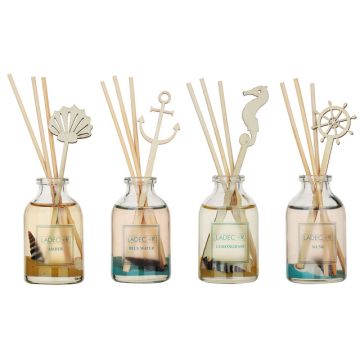 Аромадиффузор 30 мл, 4 аромата: amber/blue water/lemongrasse/musk