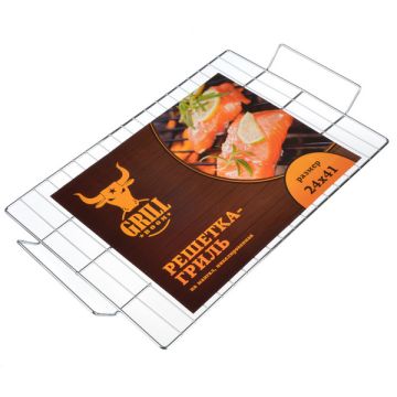 Решетка гриль с двумя ручками 36x24см, GRILLBOOM