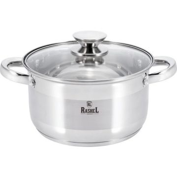 Кастрюля 1,9л из нержавеющей стали «Берта», индукционное дно. Rashel