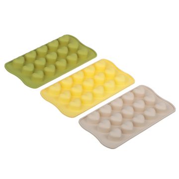 Форма силиконовая для шоколада и льда 15 ячеек, 21x10x1,6см «Конфета», 3 цвета. Vetta