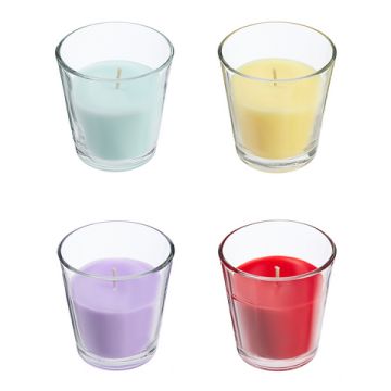 Свеча ароматизированная Glass, 85гр. ваниль, лаванда, спелые ягоды, хлопок