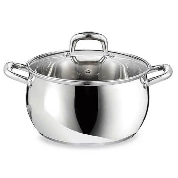 Кастрюля 2,8л из нержавеющей стали, индукционное дно. Maesto Гонконг