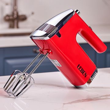 Миксер электрический 200 Вт, 5 скоростей, бордо LEBEN