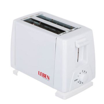 Тостер 750Вт, 2 отдела, функция выжигания фигурки на хлебе, 6 степеней поджарки LEBEN