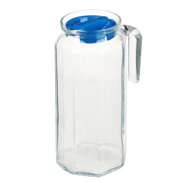 Кувшин с пластиковой крышкой 1000 мл, стекло, 80051BR PASABAHCE Кошем