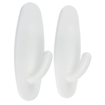 Крючки самоклеящиеся на блистере, 2 шт. (пластик)