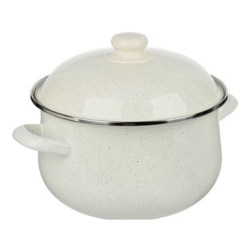 Кастрюля эмалированная 3,6л Айвори, индукция VETTA