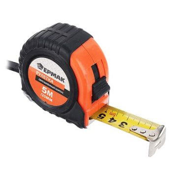 Рулетка с обрезиненным корпусом, 5мх25мм