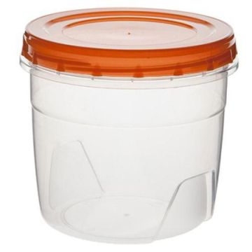 Банка для хранения продуктов 1,0л с завинчивающейся крышкой (пластик, цвет: микс) Россия