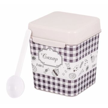 Банка для сыпучих продуктов 1,2л с ложкой «Сахар». Россия