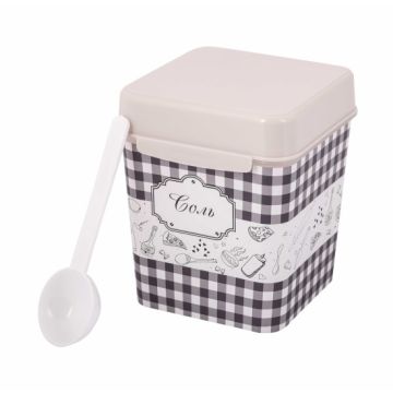 Банка для сыпучих продуктов 1,2л с ложкой «Соль». Россия