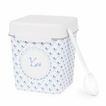 Банка для сыпучих продуктов 1,2л с ложкой [Флорель] ЧАЙ. Россия