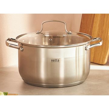 Кастрюля 6,1л Берн из нержавеющей стали, 24x14cм, индукционное дно