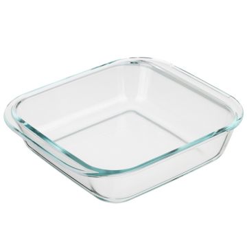 Форма для выпечки и запекания 1,1л (стекло жаропрочное, размер 21,3х18,9х5см)