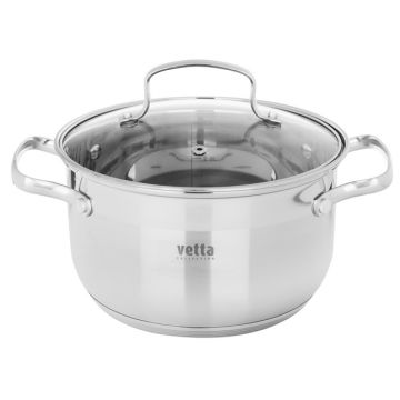 Кастрюля 3,5л Берн из нержавеющей стали, 20x12cм, индукционное дно