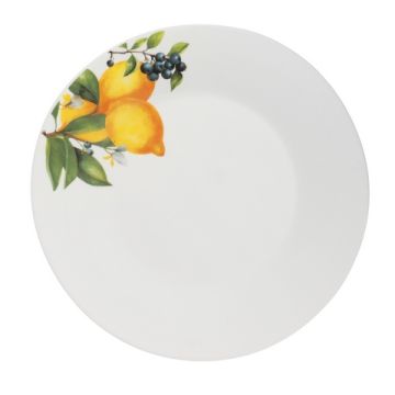 Тарелка 20см десертная Millimi Лимоны, опаловое стекло