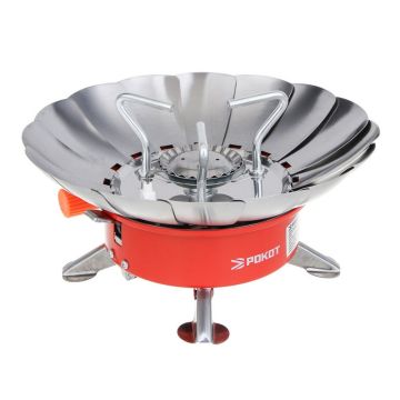 Плитка газовая к баллонам с цанговым захватом портативная с лепестками РОКОТ