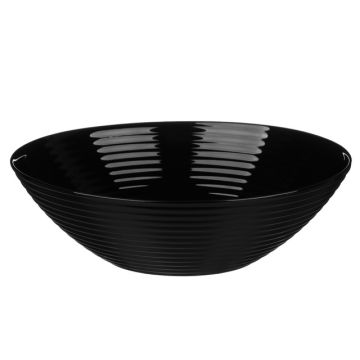 Салатник 24см Millimi Бароло, чёрный, опаловое стекло