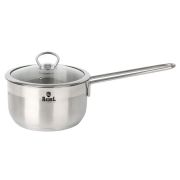 Ковш 2,0л из нержавеющей стали, стекл. крышка, индукционное дно