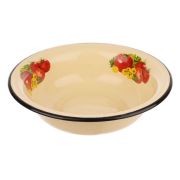 Миска 4,0л эмалированная, палевая, «Помидоры». Россия