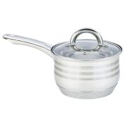 Ковш 2,1л из нержавеющей стали, стекл. крышка, индукционное дно. Maesto Гонконг