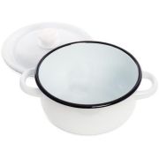 Кастрюля 1,5л (сталь+эмаль, белая) Россия