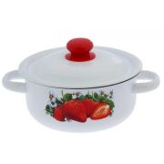 Кастрюля 1,5л с рисунком (сталь+эмаль, рисунок микс) Россия