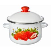 Кастрюля 2,0л Клубника садовая (эмаль, рисунок) Россия