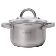 Кастрюля 2,1л, нержавеющая сталь, стекл. крышка, индукционное 5-ти слойное дно. Kamille Польша