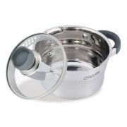 Кастрюля со сливом 5,6л нержавеющая сталь, индукционное дно. Maesto Гонконг